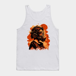 Girl in a gas mask Tank Top